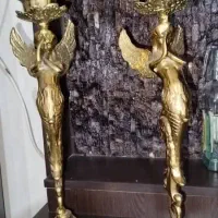 شمعدان تمام برنز طرح فرشته