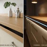 اجرای صفحات کابینت فریم لس شیشه ای