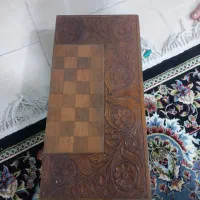 تخته نرد خیلی قدیمی سالم چوب گردو اصل اصل