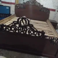 تخت خاب دونفره چوب روس بهترین چوب خیلی تمیز نو