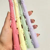 قالب سیلیکونی شمع گلدار و ماری در حد نو