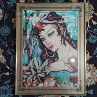 تابلو امام حسین وامام علی وامام حسن ولیلی|تابلو فرش|کرمان, |دیوار