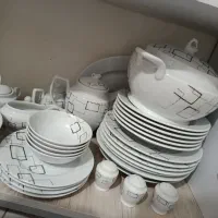 چینی 6نفره نقره ایی|ظروف سرو و پذیرایی|خرم‌آباد, |دیوار