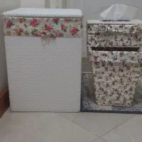 جا دستمال کاغذی و سطل آشغال