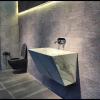 روشویی سرامیکی سنگی و شلف