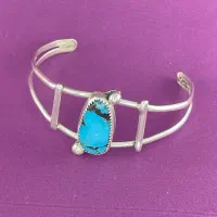 دستبند نقره فیروزه نیشابور