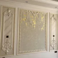 گچبری مدرن پیش ساخته پتینه کاری میکروسمنت ورق طلا