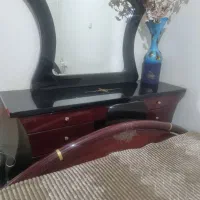 سرویس تخت خواب با تشک دونفره با عسلی