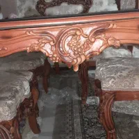 میز ناهار خوری بزرگ چوبی با پنج عدد صندلی چوبی|میز و صندلی غذاخوری|تهران, جنت‌آباد مرکزی|دیوار