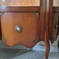 بوفه ویترین خاص/چوب راش و برنزکاری شده