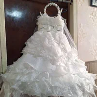 تور عروس دخترانه زیبا و نو به همراه تاج