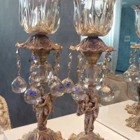 آینه وشمعدان برنز