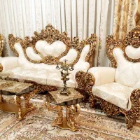 مبلمان سلطنتی۹نفره+ست میزعسلیها *مناسب جهیزیه|مبلمان خانگی و میز عسلی|ملایر, |دیوار