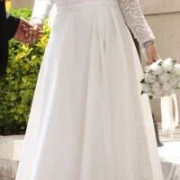 لباس عقد همراه با تور عربی