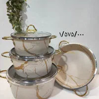 سرویس قابلمه تابه ۷ پارچه هلنا اقساطی بدون سود|ظروف پخت‌وپز|قم, زاد|دیوار