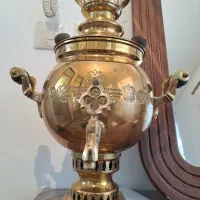 سماور زغالی برنز و شکلات خوری|کلکسیون اشیاء عتیقه|نهاوند, |دیوار