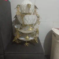 سرویس پذیرایی برنجی میز خاطره برنجی  سطل زباله