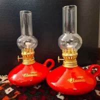 چراغ گرد سوز نفتی ۲ عدد هدیه یلدایی|صنایع دستی و سایر لوازم تزئینی|قم, قلعه یزدیها|دیوار