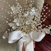 دسته گل عروس مصنوعی درجه یک|گل مصنوعی|ساری, |دیوار