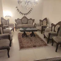 مبل استیل ۹ نفره و ناهار خوری ۱۰ نفره چوب گردو