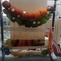 دار قالی با نخ ونقشه