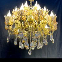 لوسترنگین لوستربرنجی.۸+۱۲روشنایی KF light.6655برنج