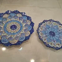 بشقاب میناکاری مدل اسلیمی