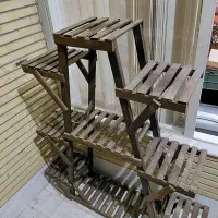 استند گل چوبی