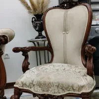 مبل ۹ نفره اصیل منبت کاری زیبا نو نو تمام چوب راش