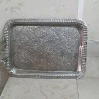 سینی حکاکی شده با روکش نقره