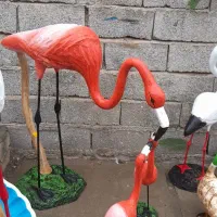 مجسمه فلامینگو بتنی دلفین بتنی و لکلک