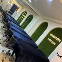 تخت با روکش مخمل شخصی دوزی و صندلی