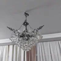 لوستر کریستالی برنج|لوستر و چراغ آویز|تهران, جوادیه|دیوار