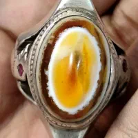 انگشتر نقره تقدیمی با سنگ چهار پوست