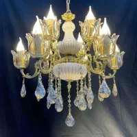 لوستر 8 شعله  تولید انواع لوستر های برنزی|لوستر و چراغ آویز|اراک, |دیوار