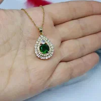 گردنبند خرم سلطان /پروانه/صدف/زمرد