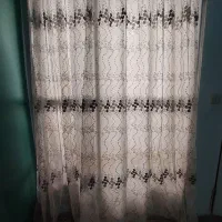 پرده شاین دار گل برجسته