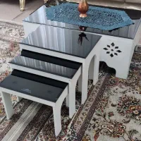 مبل هفت نفره همراه جلو مبلی سالم تمیز