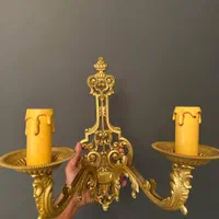 جفت دیوارکوب برنز ایتالیا|لوستر و چراغ آویز|تهران, دروس|دیوار