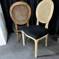 صندلی چوبی پشت حصیری مدل شابلون