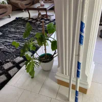 دو میله ساده سفید پرده