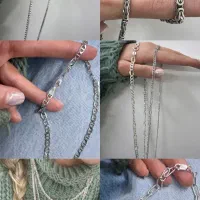 گردنبند زنجیر مردانه زنانه نقره