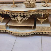 میز تلویزیون خم محرابی گل رز تاجدار برنز سوگلی|میز تلویزیون|زنجان, |دیوار