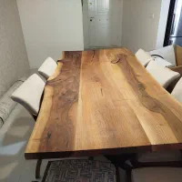 میز چوب گردو ورزین ۸نفره|میز و صندلی غذاخوری|مشهد, الهیه|دیوار
