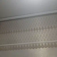پرده زبرا دومکانیز ه شاین دار طلایی درحد نو|پرده، رانر، رومیزی|گلستان (تهران), |دیوار