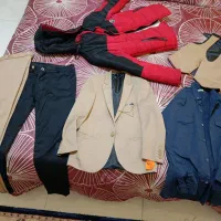 کت و شلوار وجلیقه،کاپشن و بلوز وشلوار نو