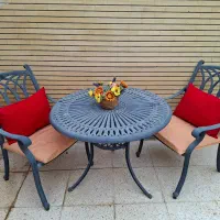 میز و صندلی باغی آلومنیوم،جنس عالی دونفره