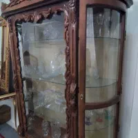 گنجه چوبی منبت کاری|بوفه، ویترین، کنسول|قوچان, |دیوار