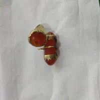گردن آویزوانگشترعقیق یمن کهنه قاجاری