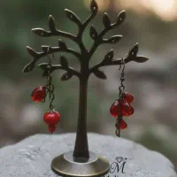 گوشواره یلدایی دانه انار ترکیبی|بدلیجات|تهران, جیحون|دیوار